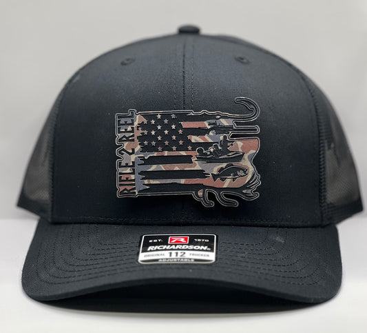 R2R Flag Snapback - Richardson 112 - Black/Black