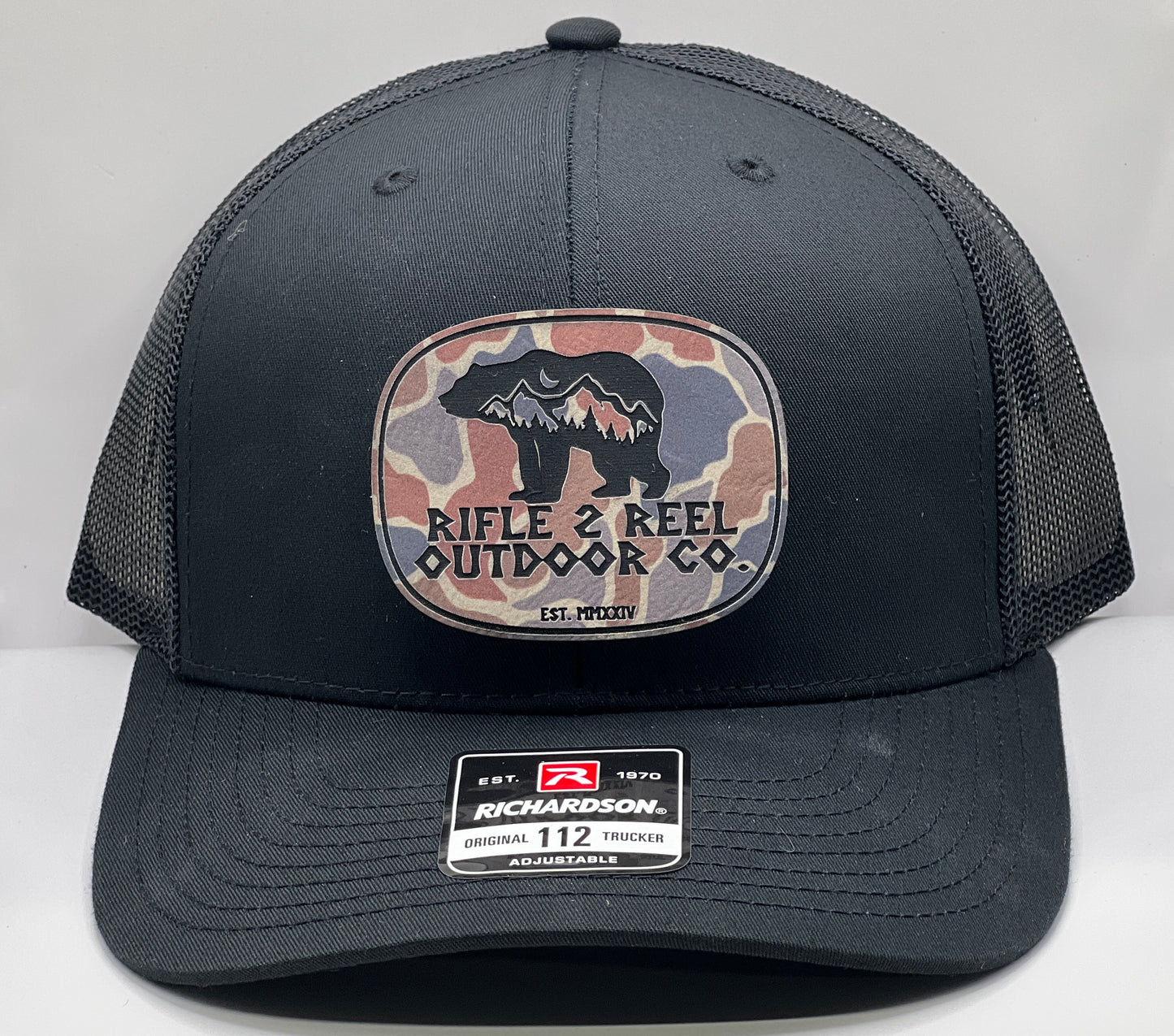 R2R Bear Snapback - Richardson 112 - Black/Black